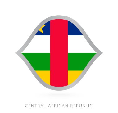 Central African Republic national team flag in style for international basketball competitions.
