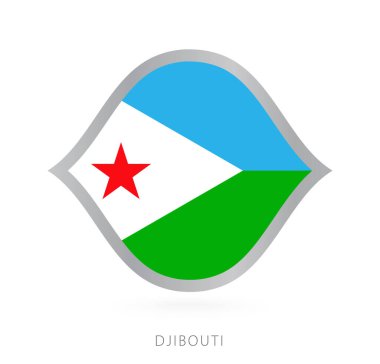 Djibouti national team flag in style for international basketball competitions.