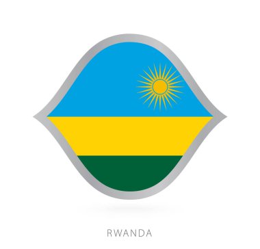 Rwanda national team flag in style for international basketball competitions.