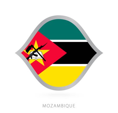 Mozambique national team flag in style for international basketball competitions.