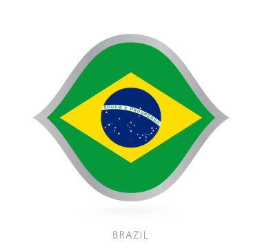 Brazil national team flag in style for international basketball competitions.