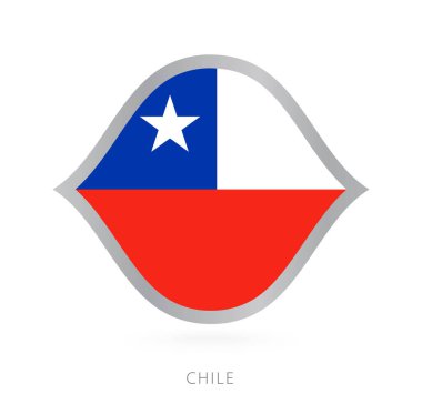 Chile national team flag in style for international basketball competitions.