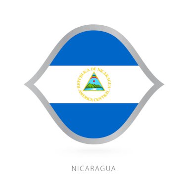 Nicaragua national team flag in style for international basketball competitions.