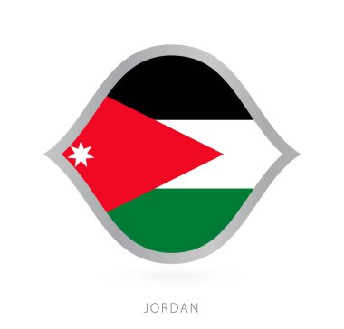 Jordan national team flag in style for international basketball competitions.