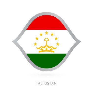 Tajikistan national team flag in style for international basketball competitions.