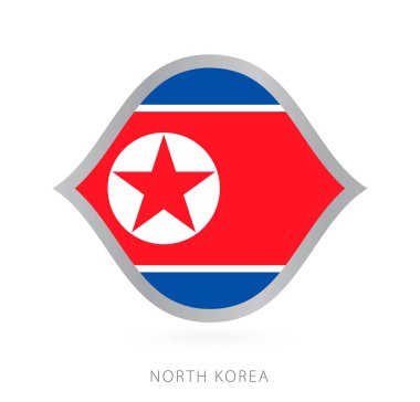 North Korea national team flag in style for international basketball competitions.