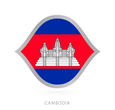 Cambodia national team flag in style for international basketball competitions.