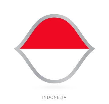 Indonesia national team flag in style for international basketball competitions.