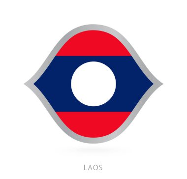 Laos national team flag in style for international basketball competitions.