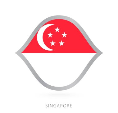 Singapore national team flag in style for international basketball competitions.