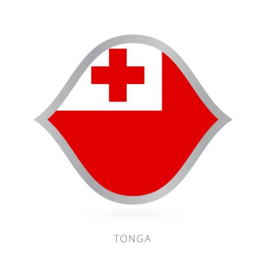 Tonga national team flag in style for international basketball competitions.