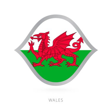 Wales national team flag in style for international basketball competitions.