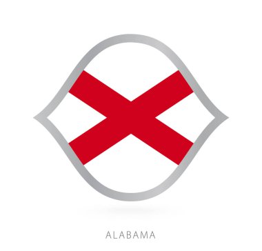 Alabama national team flag in style for international basketball competitions.