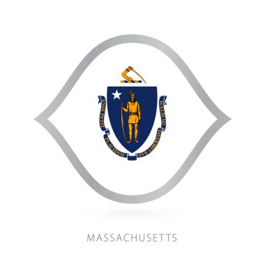 Massachusetts national team flag in style for international basketball competitions.