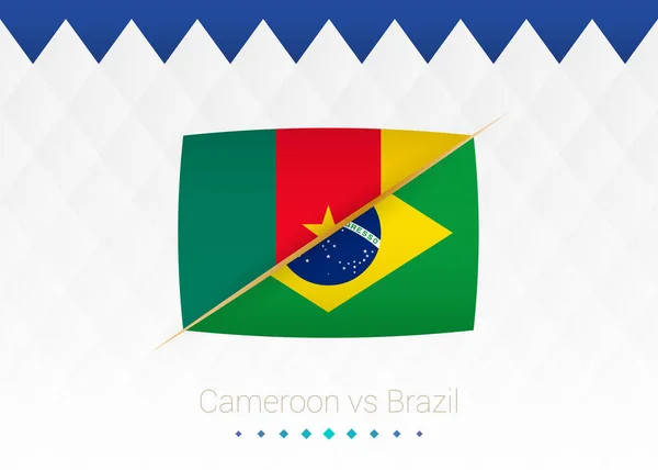 National Football Team Cameroon Brazil Soccer 2022 Match Icon — Archivo Imágenes Vectoriales