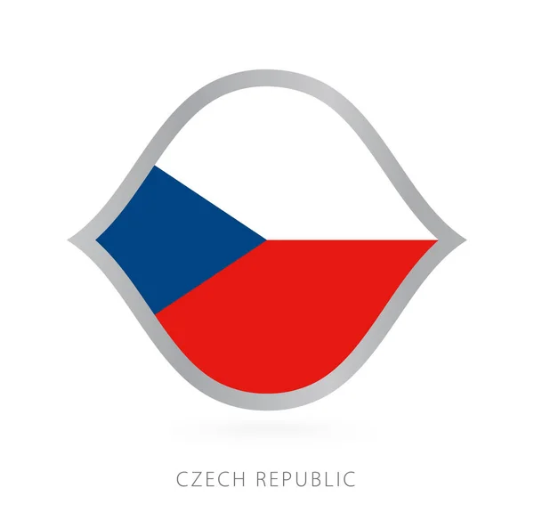 Czech Republic National Team Flag Style International Basketball Competitions — 图库矢量图片