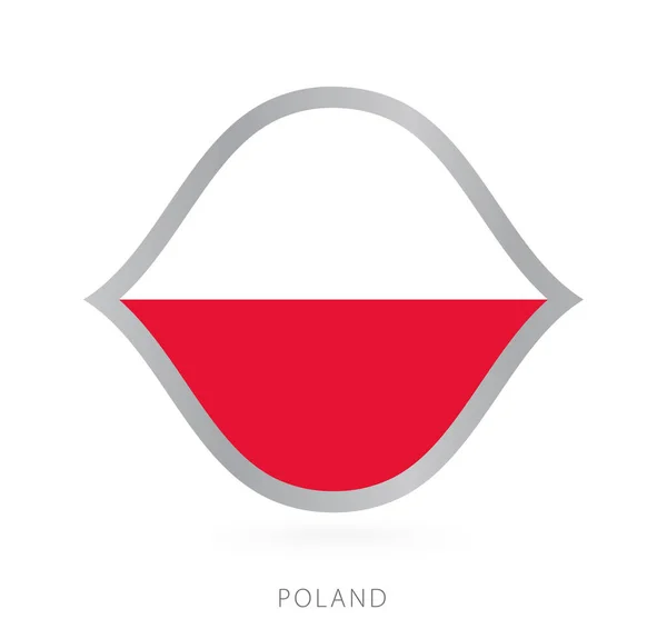 Poland National Team Flag Style International Basketball Competitions — Stock vektor