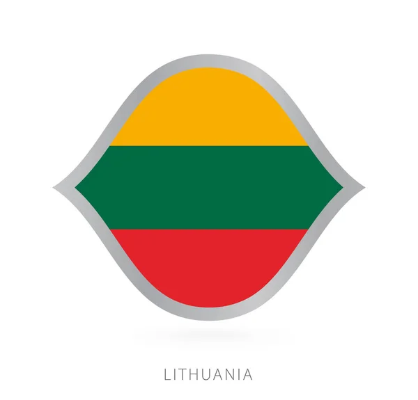 Lithuania National Team Flag Style International Basketball Competitions — Stock Vector