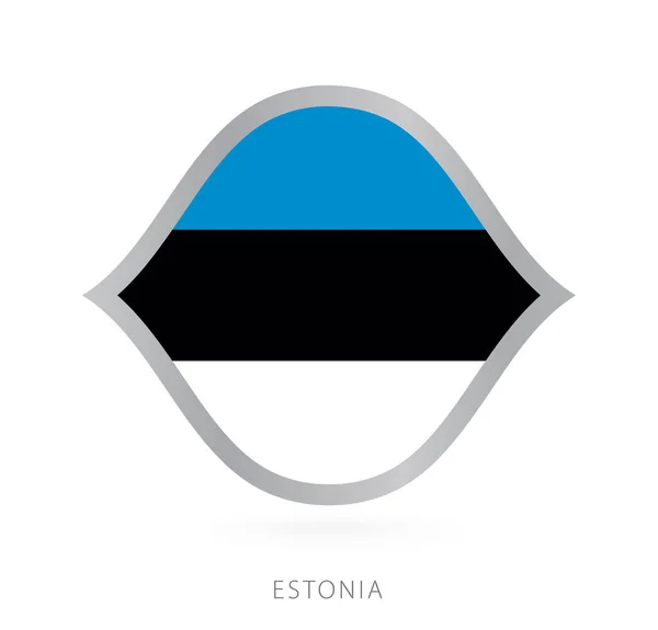 Estonia National Team Flag Style International Basketball Competitions — ストックベクタ
