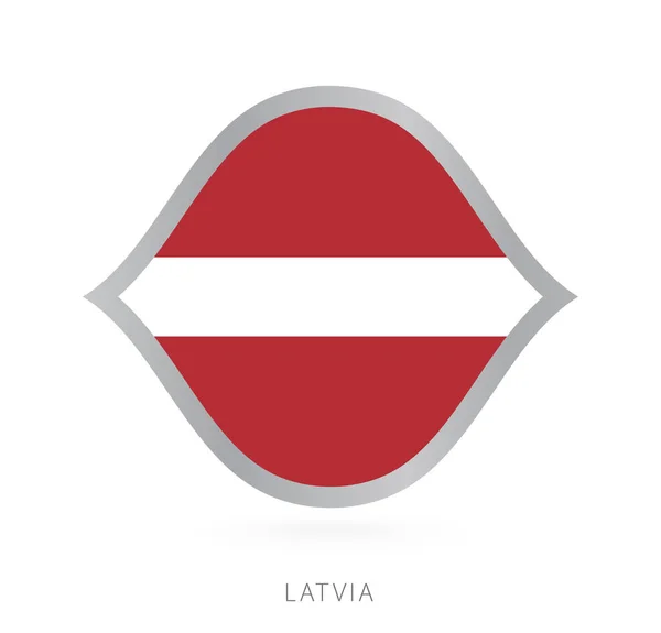 Latvia National Team Flag Style International Basketball Competitions — Stock vektor