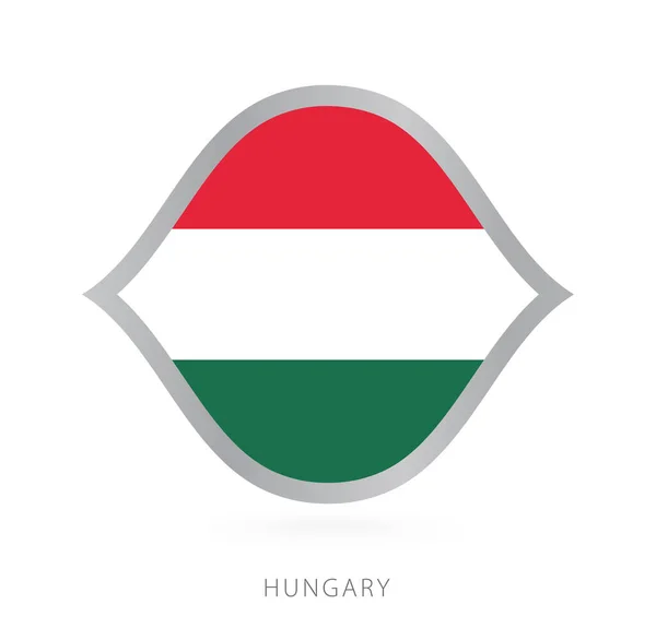 Hungary National Team Flag Style International Basketball Competitions — Vector de stock