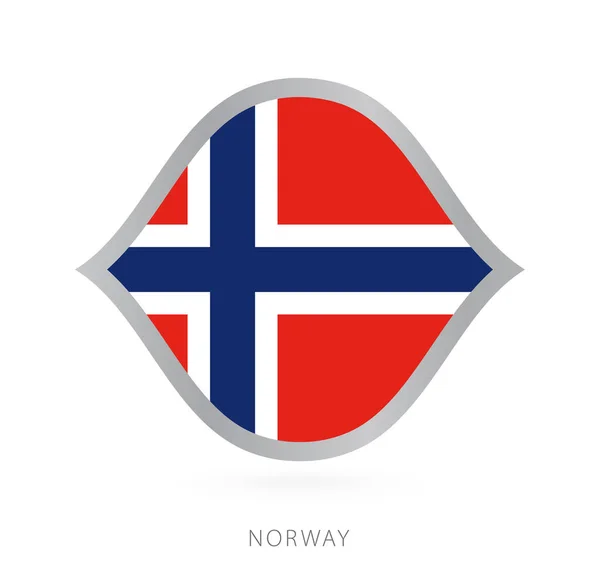 Norway National Team Flag Style International Basketball Competitions — Stok Vektör
