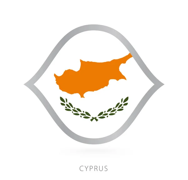 Cyprus National Team Flag Style International Basketball Competitions — Wektor stockowy