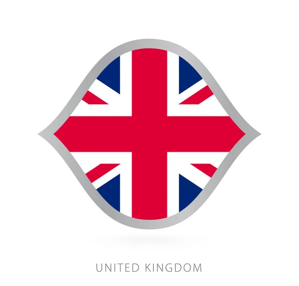 United Kingdom National Team Flag Style International Basketball Competitions — Vettoriale Stock