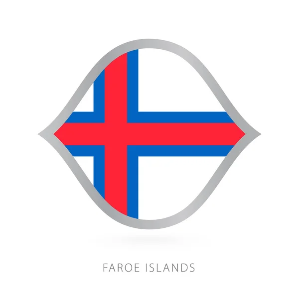 Faroe Islands National Team Flag Style International Basketball Competitions —  Vetores de Stock