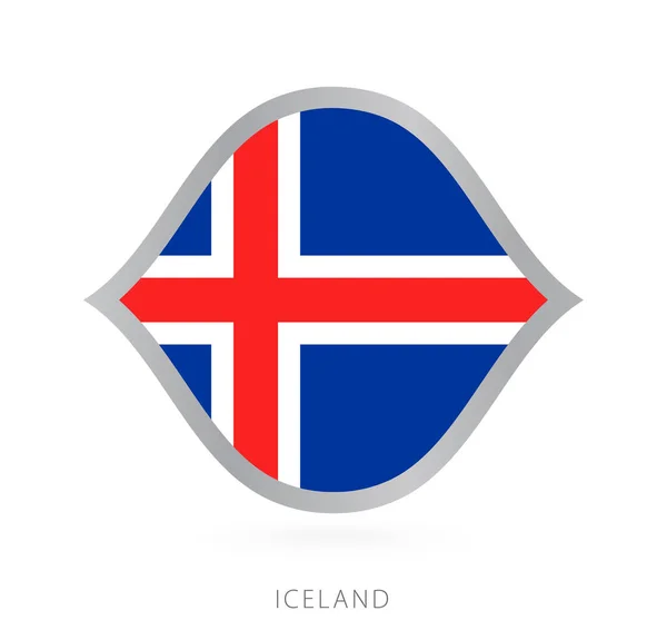 Iceland National Team Flag Style International Basketball Competitions — Stockový vektor