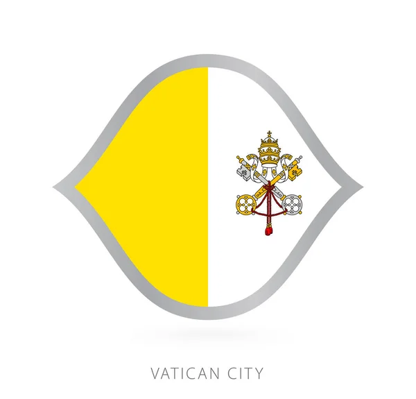 Vatican City National Team Flag Style International Basketball Competitions - Stok Vektor