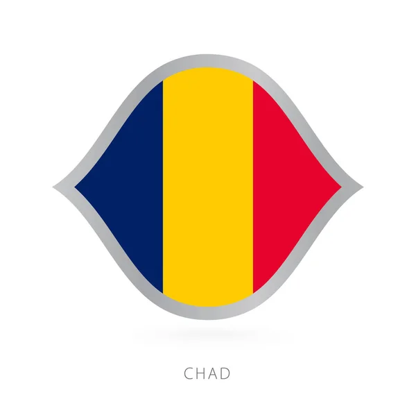 Chad National Team Flag Style International Basketball Competitions — Vetor de Stock