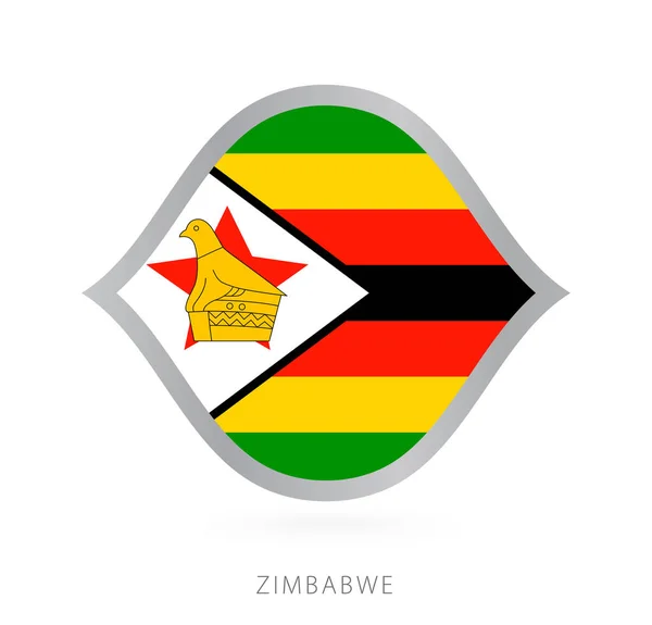 Zimbabwe National Team Flag Style International Basketball Competitions — Vettoriale Stock