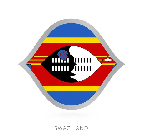 Swaziland National Team Flag Style International Basketball Competitions — Vettoriale Stock