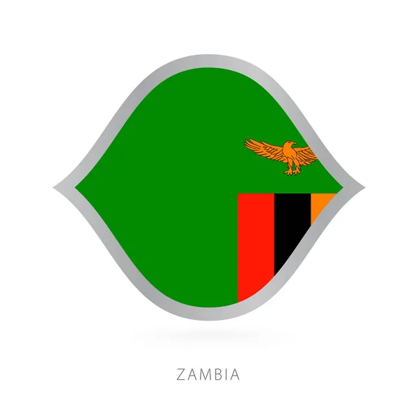 Zambia National Team Flag Style International Basketball Competitions — Διανυσματικό Αρχείο