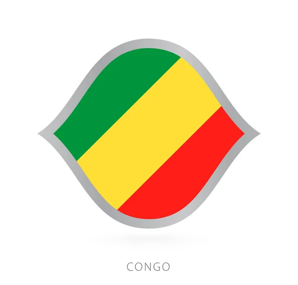Congo National Team Flag Style International Basketball Competitions — Vector de stock
