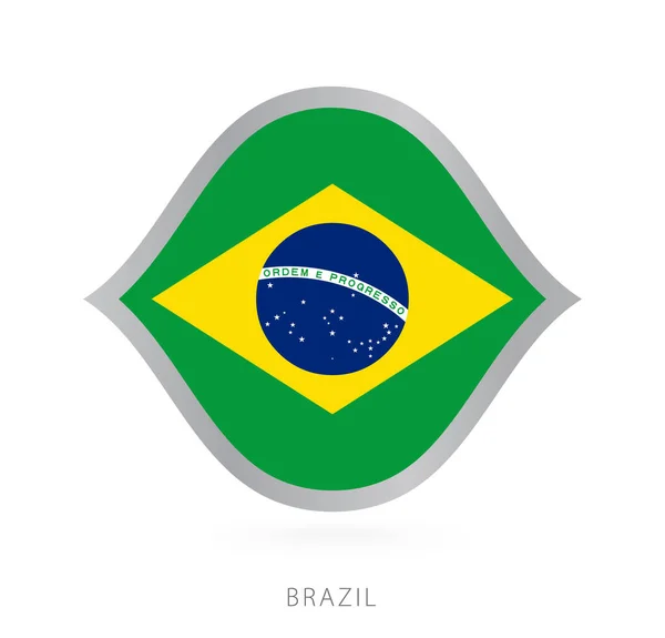 Brazil National Team Flag Style International Basketball Competitions — 스톡 벡터