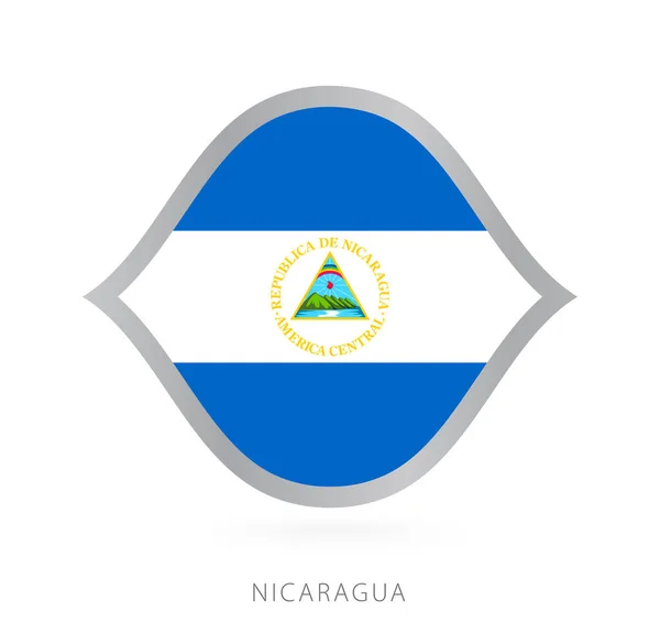 Nicaragua National Team Flag Style International Basketball Competitions — Stock Vector