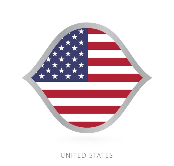 Usa National Team Flag Style International Basketball Competitions — Vetor de Stock