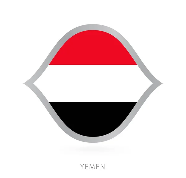 Yemen National Team Flag Style International Basketball Competitions — Stok Vektör