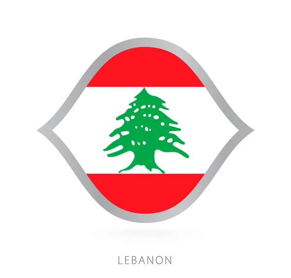 Lebanon National Team Flag Style International Basketball Competitions — Stok Vektör