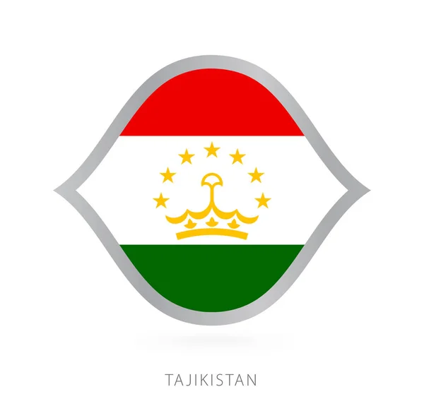 Tajikistan National Team Flag Style International Basketball Competitions — Stockový vektor