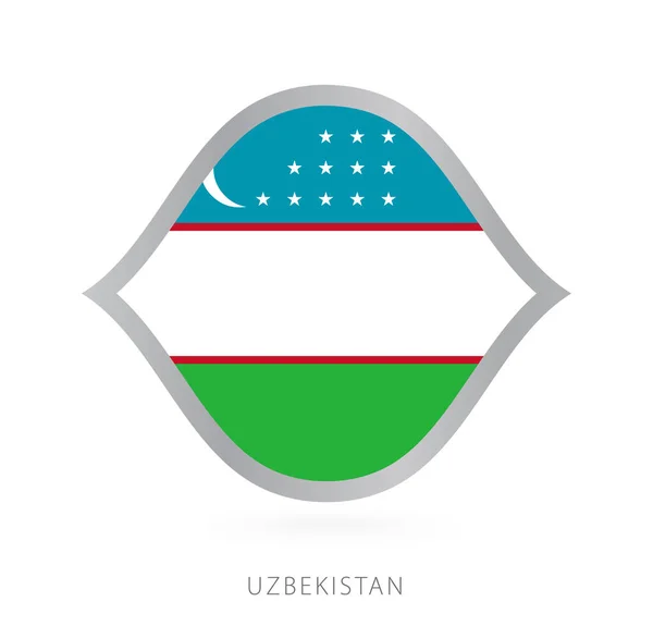 Uzbekistan National Team Flag Style International Basketball Competitions — стоковый вектор