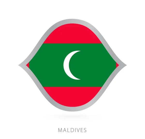 Maldives National Team Flag Style International Basketball Competitions — Διανυσματικό Αρχείο