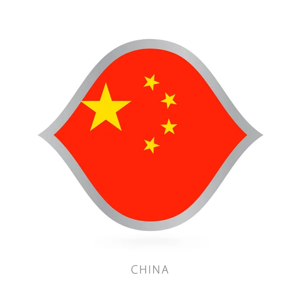 China National Team Flag Style International Basketball Competitions — Wektor stockowy