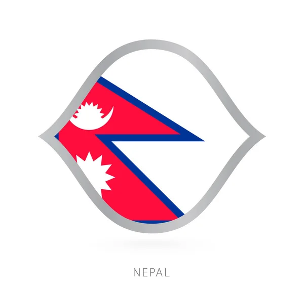 Nepal National Team Flag Style International Basketball Competitions — Stock Vector