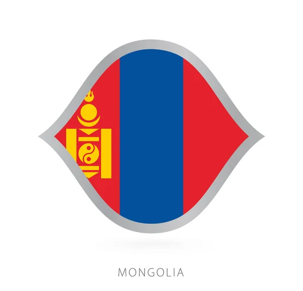 Mongolia National Team Flag Style International Basketball Competitions — Stockvektor