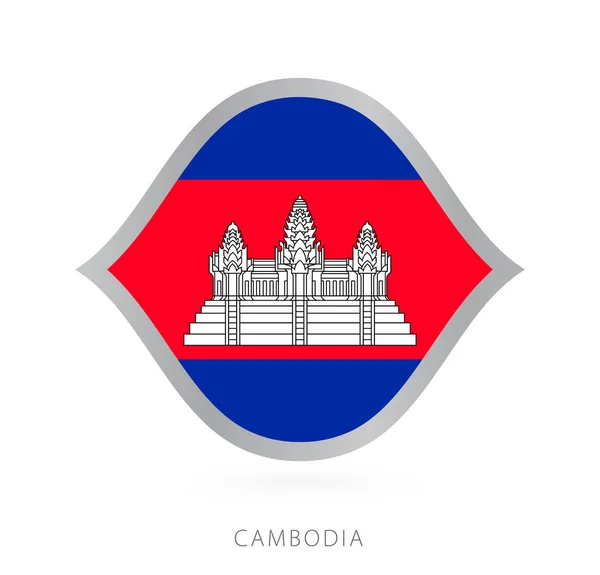 Cambodia National Team Flag Style International Basketball Competitions — стоковый вектор
