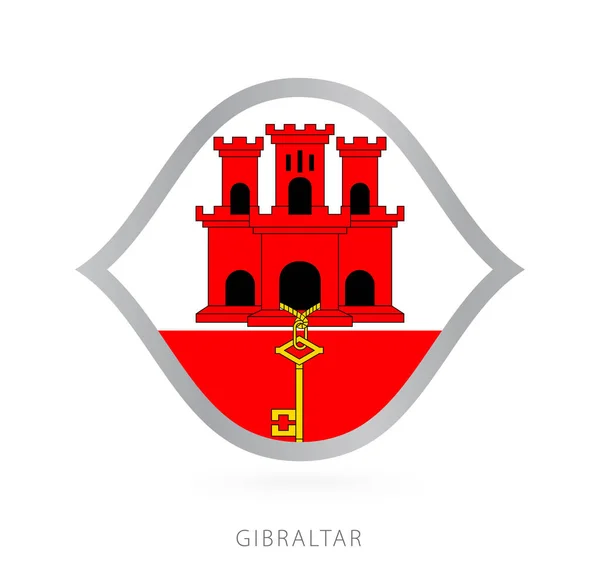 Gibraltar National Team Flag Style International Basketball Competitions — стоковый вектор