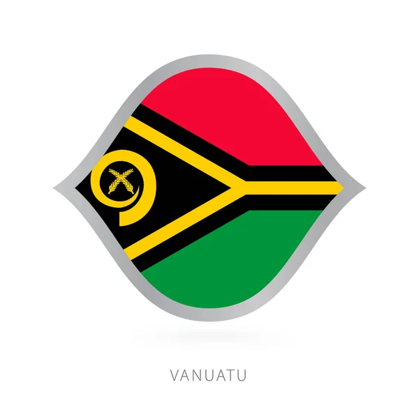 Vanuatu National Team Flag Style International Basketball Competitions — Stockový vektor
